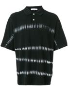 Gosha Rubchinskiy Oversized Tie Dye Stripe Polo Shirt - Black