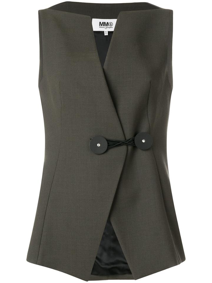 Mm6 Maison Margiela Tailored Waistcoat - Green