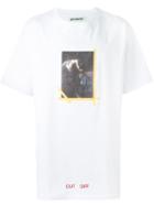 Off-white Painting Print T-shirt, Men's, Size: Medium, White, Cotton