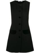 Vivetta Button Short Dress - Black
