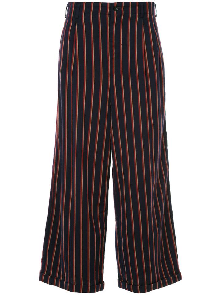 Junya Watanabe Comme Des Garçons Vintage Striped Flared Trousers -