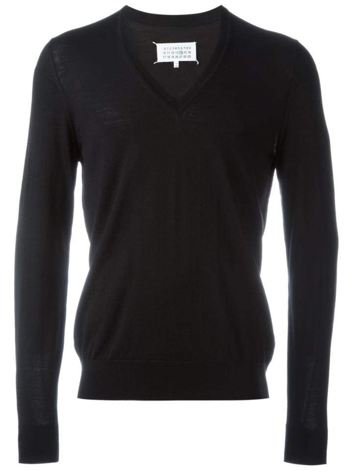 Maison Margiela V-neck Jumper - Black