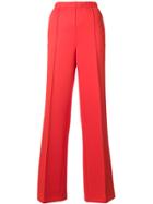 Prada Logo Patch Flared Trousers - Yellow & Orange