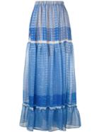 Stella Mccartney Elsa Skirt, Women's, Size: 42, Blue, Silk/polyester