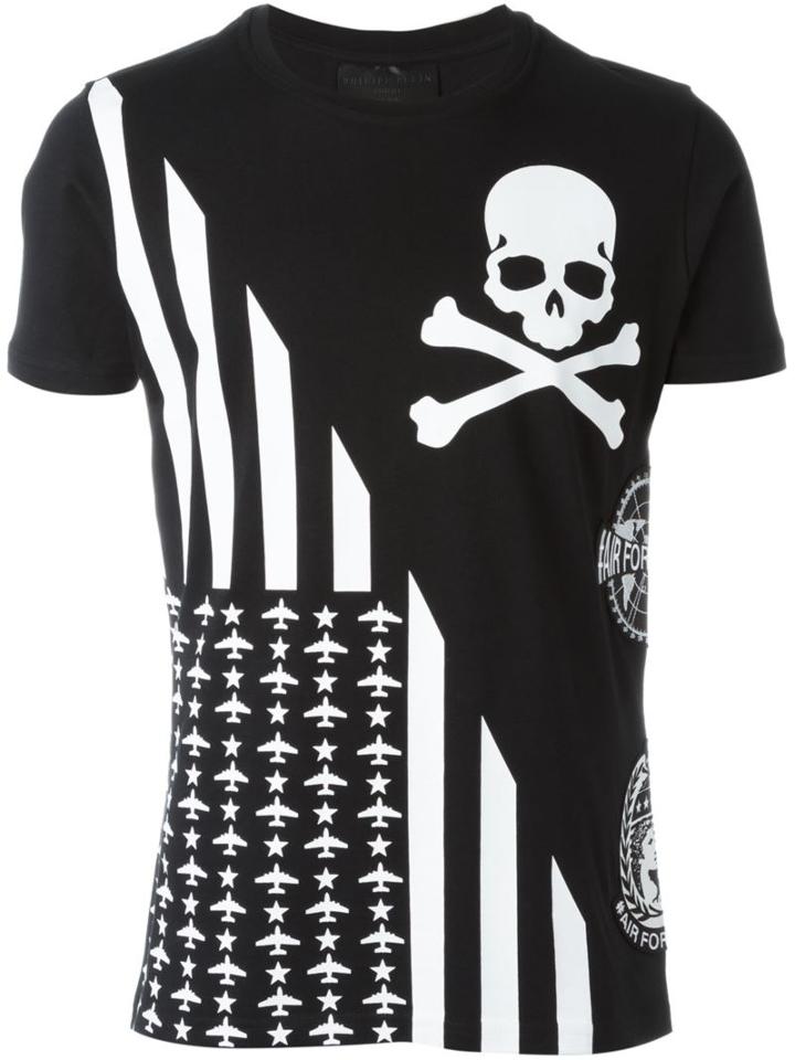 Philipp Plein 'go Home' T-shirt, Men's, Size: Large, Black, Cotton