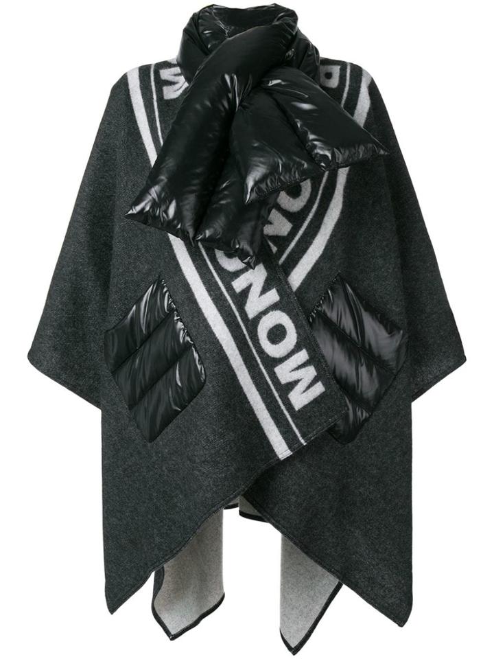 Moncler Padded Scarf Cardi Coat - Black