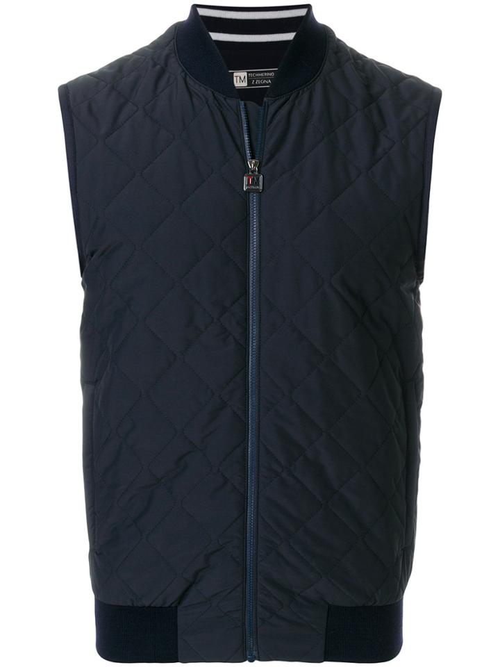 Z Zegna Zipped Vest - Blue