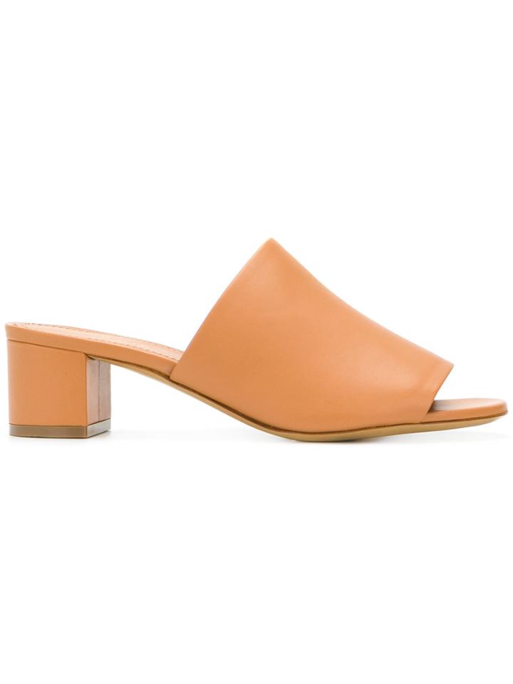 Mansur Gavriel Open Toe Mules - Brown