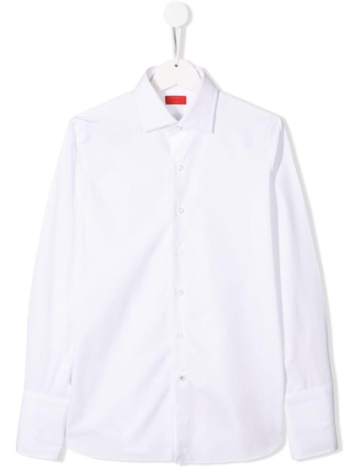 Isaia Kids Long-sleeved Shirt - White