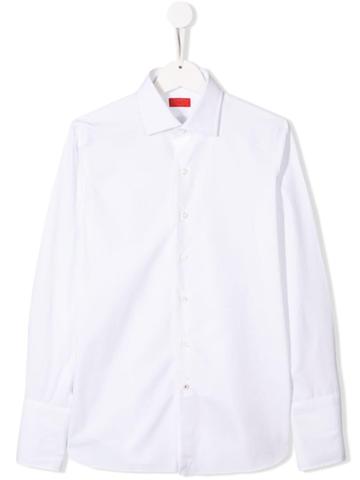 Isaia Kids Long-sleeved Shirt - White