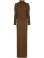 Lemaire Roll-neck Maxi Dress - Brown