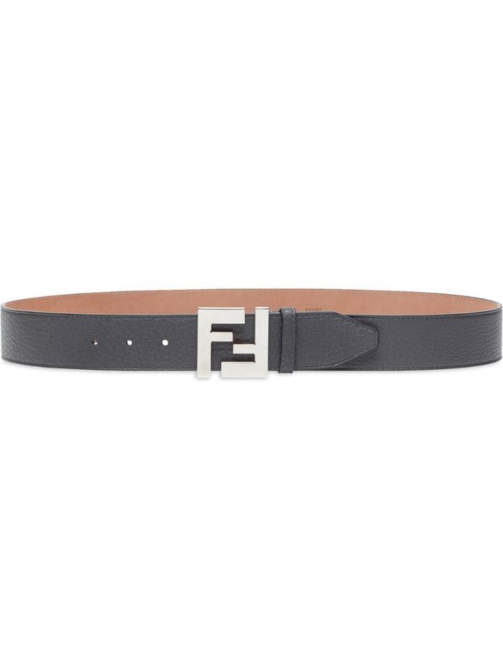 Fendi Ff Buckle Belt - Grey