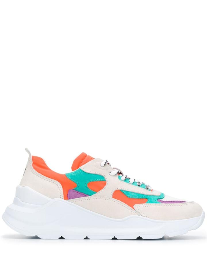 D.a.t.e. Panelled Lace-up Sneakers - Grey