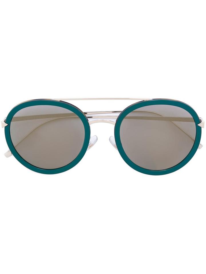 Fendi 'funky Angle' Sunglasses, Women's, Green, Acetate/metal (other)