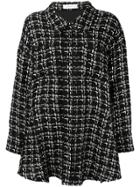 Faith Connexion Loose Tweed Coat - Black