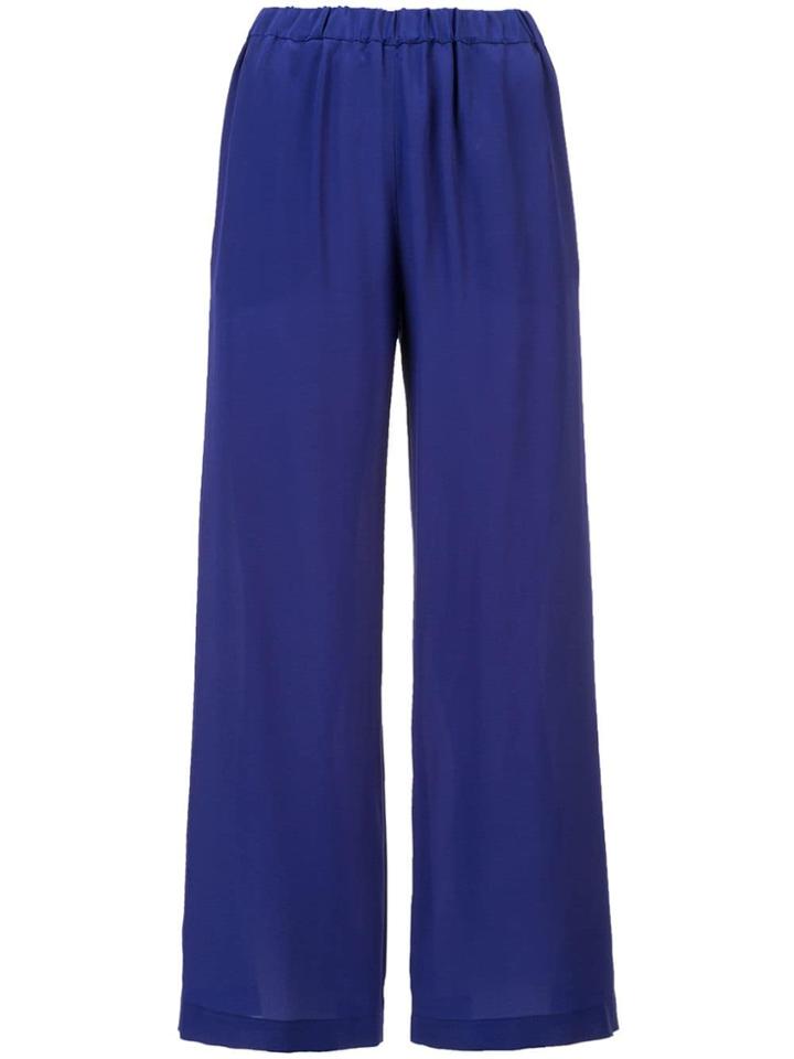 Aspesi Elastic Waist Straight Trousers - Blue