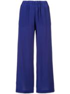 Aspesi Elastic Waist Straight Trousers - Blue