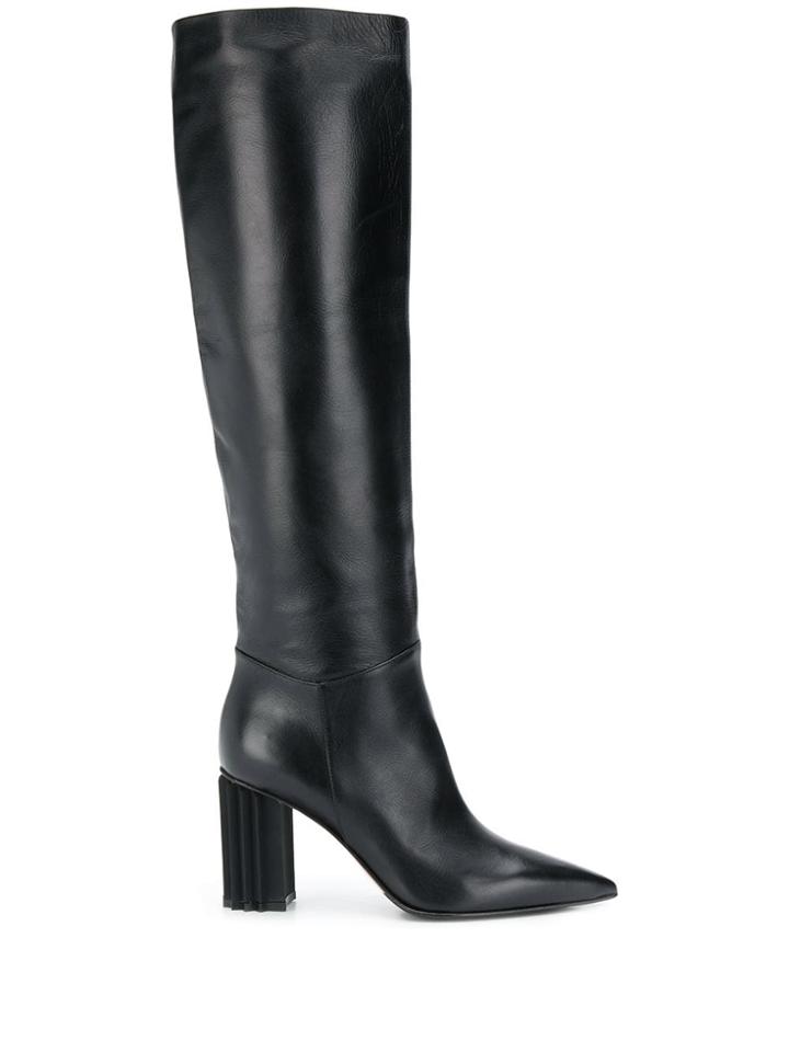 Le Silla Block Heel Boots - Black