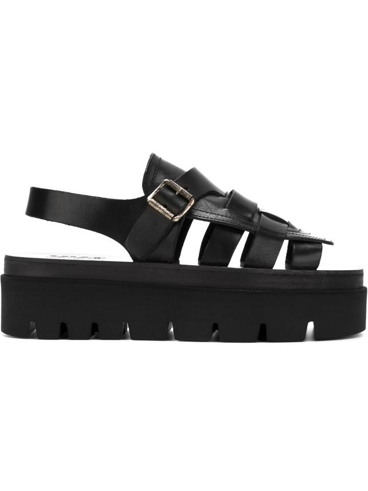 Mm6 Maison Margiela Strappy Flatform Sandals