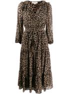 Michael Michael Kors Cheetah Tied Dress - Black