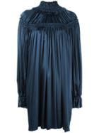 Dolce & Gabbana Vintage Gathered Pleated Dress - Blue