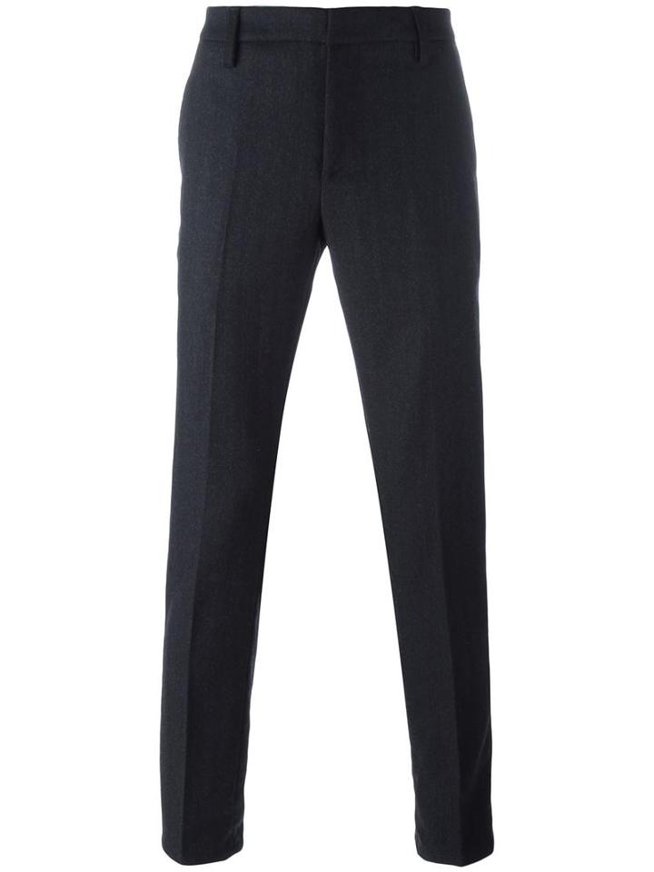 Dondup 'gaubert' Tapered Trousers, Men's, Size: 32, Blue, Virgin Wool/polyamide/spandex/elastane