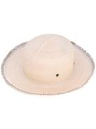 Filù Hats - Embroidered Sun Hat - Women - Cotton/hemp/linen/flax/viscose - S, Nude/neutrals, Cotton/hemp/linen/flax/viscose