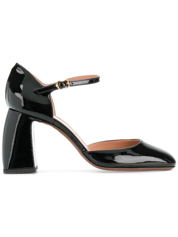 L'autre Chose Curved Heel Sandals - Black