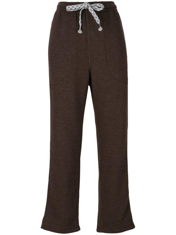 Julien David Cropped Sweatpants - Brown