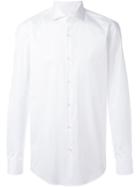 Boss Hugo Boss Classic Long Sleeved Shirt, Men's, Size: 43, White, Cotton/polyamide/spandex/elastane