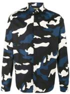 Valentino - Camouflage Shirt - Men - Cotton - 41, Blue, Cotton