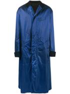 Haider Ackermann Blue Oversized Cotton Nylon Coat