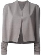 Rick Owens V-neck Cardigan, Women's, Size: Small, Grey, Virgin Wool