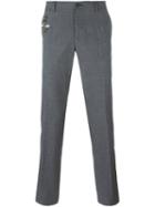 Dolce & Gabbana Prince Of Wales Check Trousers, Men's, Size: 48, Grey, Cotton/copper/glass/polyester