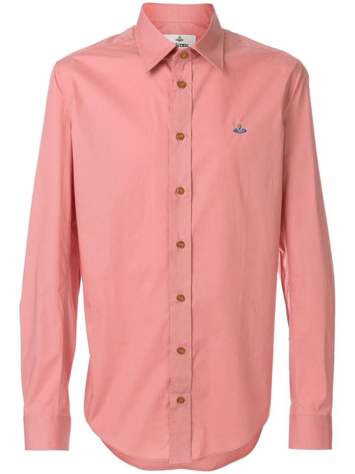 Vivienne Westwood Embroidered Logo Shirt - Pink & Purple