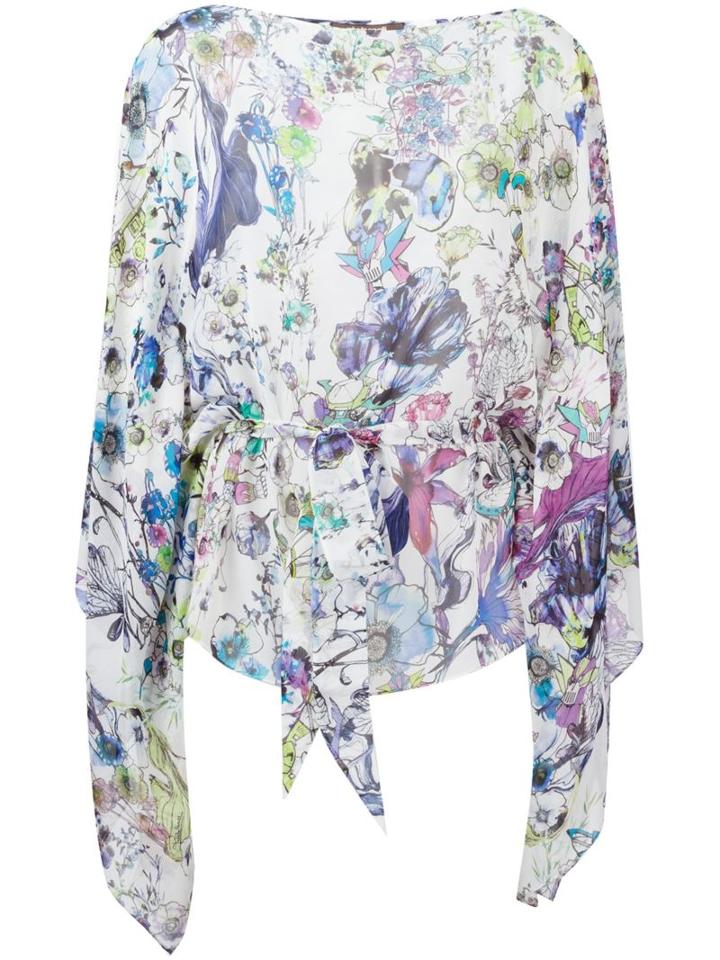 Roberto Cavalli 'astro Garden' Kaftan Top