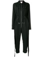 Stella Mccartney Zipped Striped Jumpsuit - Black