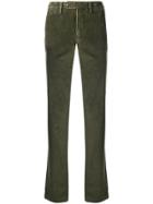 Pt01 Corduroy Straight Leg Trousers - Green