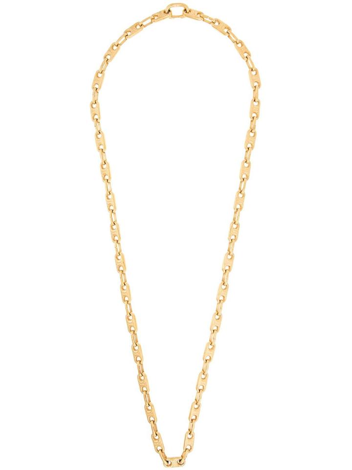 Céline Vintage Macadam Chain Necklace - Metallic
