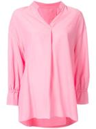 Kuho V-neck Blouse - X Pink