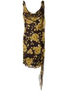 Christian Dior Pre-owned Floral Cut Dress - Brown