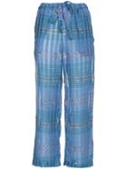 A Peace Treaty Arima Cropped Trousers - Blue