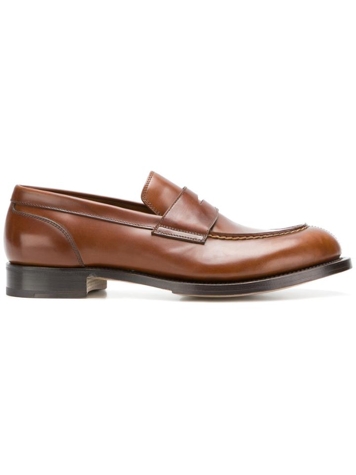 Santoni Classic Slip-on Loafers - Brown