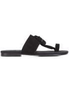 Newbark Roma V Tassel Sandals - Black
