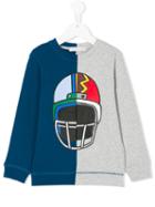 Stella Mccartney Kids - Color Block Printed Sweatshirt - Kids - Cotton - 5 Yrs, Grey