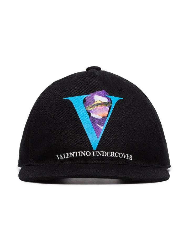 Valentino X Undercover Ufo Print Baseball Cap - Black