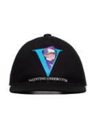 Valentino X Undercover Ufo Print Baseball Cap - Black