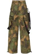 Off-white Camo Cargo Wide-leg Trousers - Green