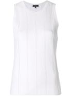 Theory Ribbed Knit Vest Top - White