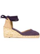 Castañer Carina Wedge Pumps, Women's, Size: 40, Pink/purple, Canvas/leather/rubber